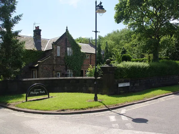 North Lodge entrance to Philips Park, Bradford, East Manchester