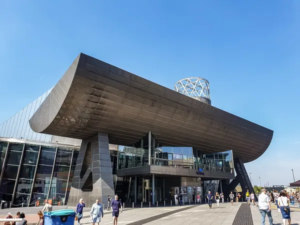 The Lowry arts centre on Pier 8 at Salford Quays