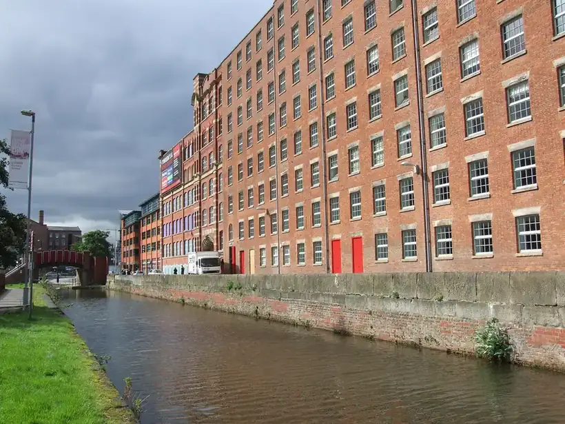 Murrays' Mills and McConnel & Kennedy's mills beside the Rochdale Canal on Redhill Street, Ancoats, Manchester